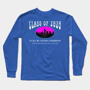 Class of 2020 - Blue, Pink and White Colors Long Sleeve T-Shirt